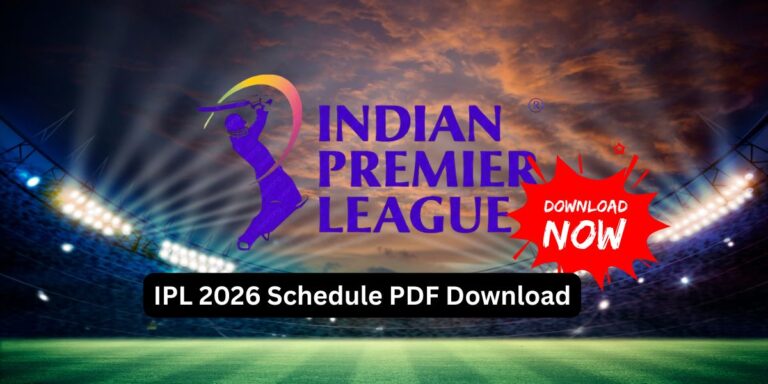 IPL 2026 Schedule PDF Download